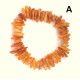 Raw Split Style Honey Baltic Amber Adult Healing Bracelet Elastic