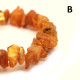 Raw Split Style Honey Baltic Amber Adult Healing Bracelet Elastic
