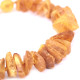 Raw Split Style Honey Baltic Amber Adult Healing Bracelet Elastic