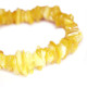 Polished Split Style Milky Baltic Amber Adult Elastic Healing Bracelet 