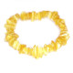 Polished Split Style Milky Baltic Amber Adult Elastic Healing Bracelet 
