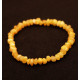 Polished Nugget Butterscotch Egg Yolk Baltic Amber Adult Elastic Healing Bracelet 