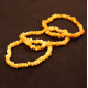 Polished Nugget Butterscotch Egg Yolk Baltic Amber Adult Elastic Healing Bracelet 