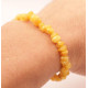 Polished Nugget Butterscotch Egg Yolk Baltic Amber Adult Elastic Healing Bracelet 