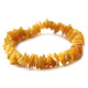 Polished Nugget Butterscotch Egg Yolk Baltic Amber Adult Elastic Healing Bracelet 