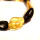 Polished Bean Shape Cherry And Honey Color Baltic Amber Adult Bracelet