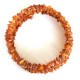 Raw Cognac Color Baltic Amber Bracelet On Elastic Wire