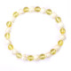 Polished Baroque Style Lemon Baltic Amber Adult Bracelet with Howlite
