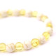 Polished Baroque Style Lemon Baltic Amber Adult Bracelet with Howlite