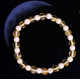Polished Baroque Style Lemon Baltic Amber Adult Bracelet with Howlite