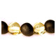 Polished and Unpolished Baroque Style Lemon and Cherry Baltic Amber Adult Bracelet