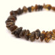 Polished Green Color  Elastic Baltic Amber Bracelet