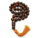 Islamic Amber Prayer Beads (Misbaha / Tasbih) – Dark Cognac Baltic Amber (33 Beads)