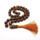 Islamic Amber Prayer Beads (Misbaha / Tasbih) – Dark Cognac Baltic Amber (33 Beads)