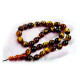 Islamic Pressed Round  Baltic Amber 33 Prayer Beads - Rosary Misbah 