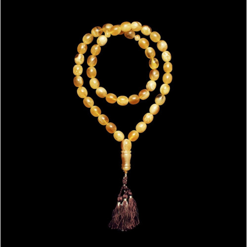 Natural Baltic Amber Tasbih  Misbaha - Muslim Prayer Beads with Tassel 210