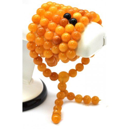Tibetan Buddhist 108 9.9 mm Natural Genuine Baltic amber Prayer Beads Mala Mila Butterscotch color