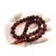 Islamic Pressed Round Cognac Baltic Amber 33 Prayer Beads - Rosary 
