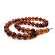 Islamic Pressed Round Cognac Baltic Amber 33 Prayer Beads - Rosary 