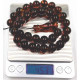 Islamic Pressed Round Cognac Baltic Amber 33 Prayer Beads - Rosary 