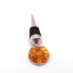 Bottle Stopper With Natural Batter Baltic Amber Pieces 