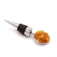 Bottle Stopper With Natural Batter Baltic Amber Pieces 
