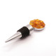 Bottle Stopper With Natural Batter Baltic Amber Pieces 