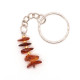 Key-ring with polished amber