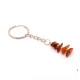 Key-ring with polished amber