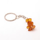 Key-ring with polished amber