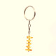 Key-ring with polished amber