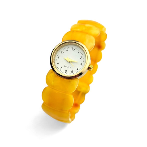 Natural Egg Yolk  color Baltic Amber Watch