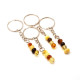 Polished Baltic Amber Keychain 10 pcs.