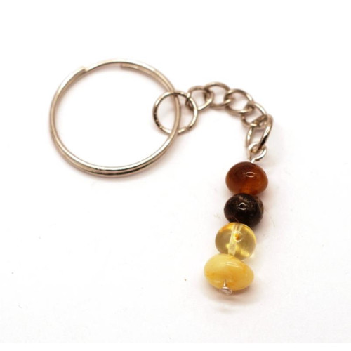 Polished Baltic Amber Keychain