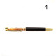 Pen with Metal Elements and Baltic Amber (Set of 10 pcs)
