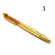 Pen with Metal Elements and Baltic Amber (Set of 10 pcs)