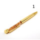 Pen with Metal Elements and Baltic Amber (Set of 10 pcs)