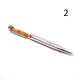 Pen with Metal Elements and Baltic Amber (Set of 10 pcs)
