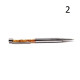 Pen with Metal Elements and Baltic Amber (Set of 10 pcs)