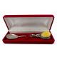 Exclusive Sterling Silver (925) Spoon with Baltic Amber in a Gift Box.