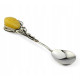 Exclusive Sterling Silver (925) Spoon with Baltic Amber in a Gift Box.