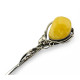 Exclusive Sterling Silver (925) Spoon with Baltic Amber in a Gift Box.