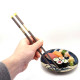Elegant Grey Chopsticks with Baltic Amber Inlay (26 cm)