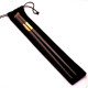 Elegant Grey Chopsticks with Baltic Amber Inlay (26 cm)