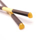 Elegant Grey Chopsticks with Baltic Amber Inlay (26 cm)