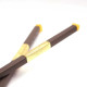 Elegant Grey Chopsticks with Baltic Amber Inlay (26 cm)