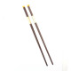 Elegant Grey Chopsticks with Baltic Amber Inlay (26 cm)