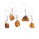Keychain with polished amber