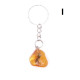 Keychain with polished amber