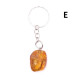 Keychain with polished amber